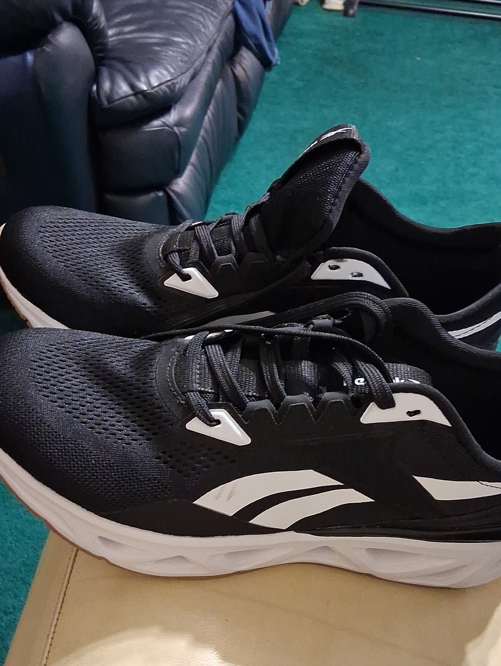 Reebok Black and White Men's Running Sneakers